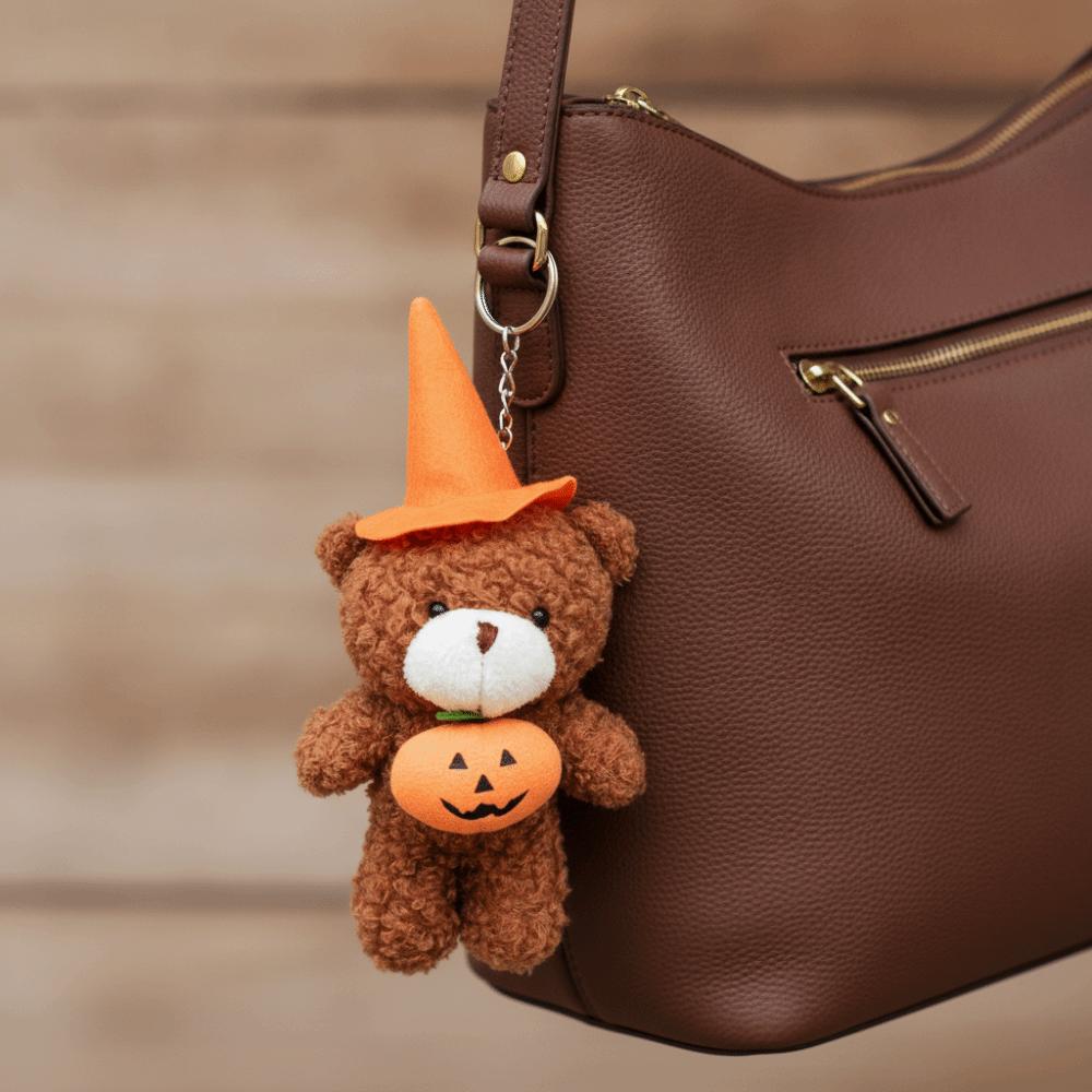 DIY Halloween Plush Pendant Kawaii Bear Plush Doll Little Bear Plush Keychain  Phone Accessories