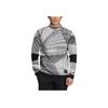 Adidas Pk Farbverlauf Streifen Rücken Halbreißverschluss Slim Fit Strickpullover Herren Oberteile Grau HM7625