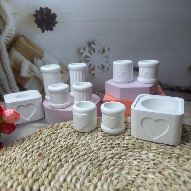 Resin Epoxy Candlestick Silicone Mold Candle Holder Mould DIY Craft Plasters Mold