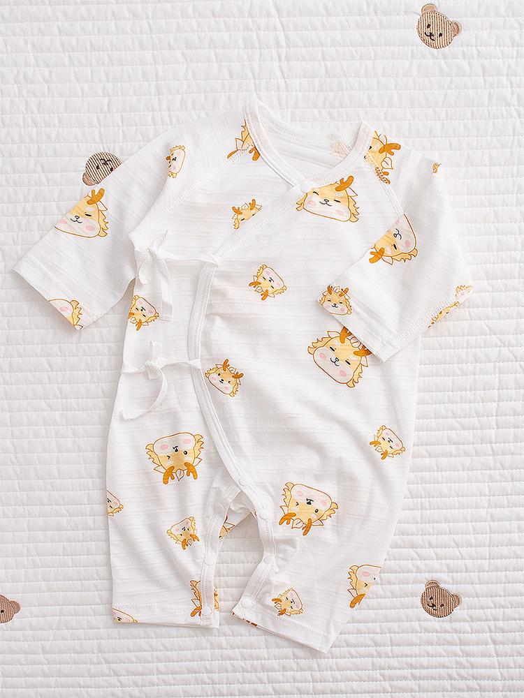 Unisex Newborn Summer One-Piece Cotton Suit with Hat - Essential Delivery Room Outfit