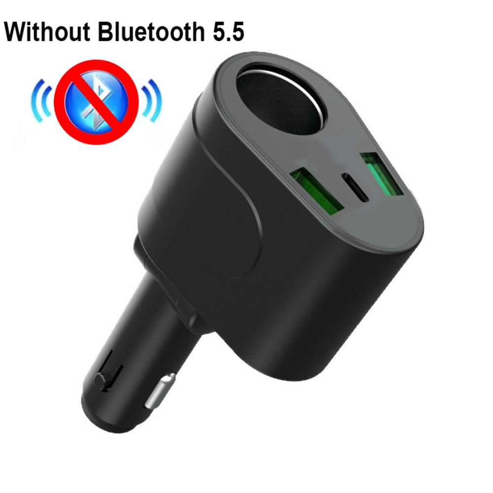 Car FM Transmitter Cigarette Lighter Power Adapters Bluetooth Car Kit Dual USB PD Car Charger Fast Charging with LED Display