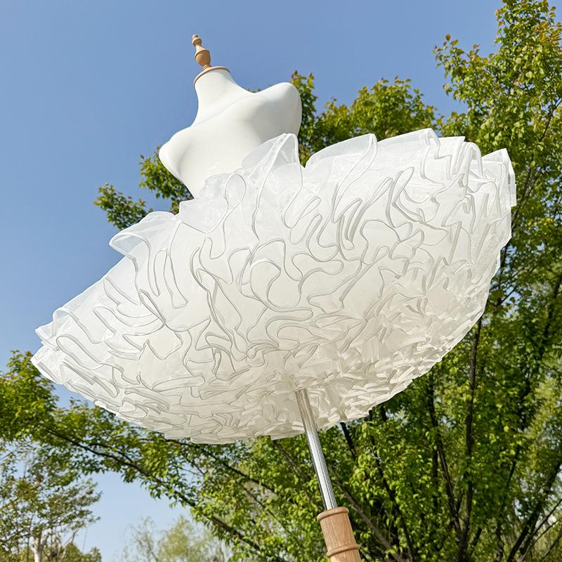 Lolita Cosplay Petticoat - Engelsmädchen-Unterrock mit knochenlosem Netzgewebe und Innenfutter