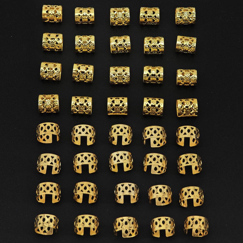 40-Piece Dreadlock Hair Rings Set for Europe & America