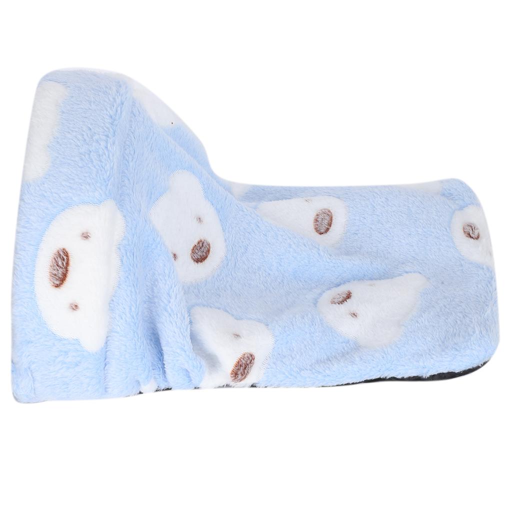 Mini Haustier Winter Schlafbett Käfig Abnehmbar Hamster Meerschweinchen Warmes Haus Höhle(Blau L)