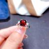 Deluxe Square Ruby-Inspired Gemstone Ring for Women