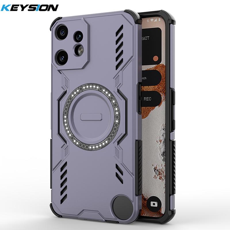 KEYSION Hollow Heat Dissipation Case for Nothing CMF Phone 2 Pro Magnetic Cooling Shockproof Phone Cover for for CMF Phone 2 Pro