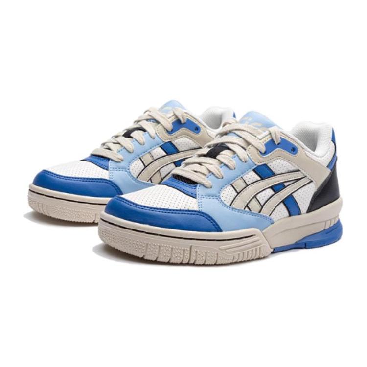 New Asics Gel Spotlyte Low Top Children's Basketball Shoes Blue White Teenagers 1204A127-103
