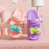 Girls' Sandals Summer 2025 New Middle-aged and Older Children's Beach Non-slip Bows, Foreign-style Thick-soled Parent-child Cool Slippers