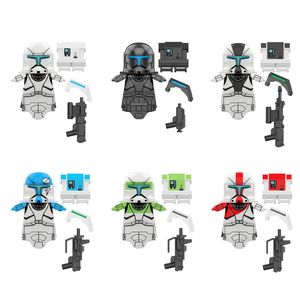 Republic Commando Clone Troopers Fixer Scorch RC-1138 Sev Building Blocks Bricks Star Action Figure Wars Toys