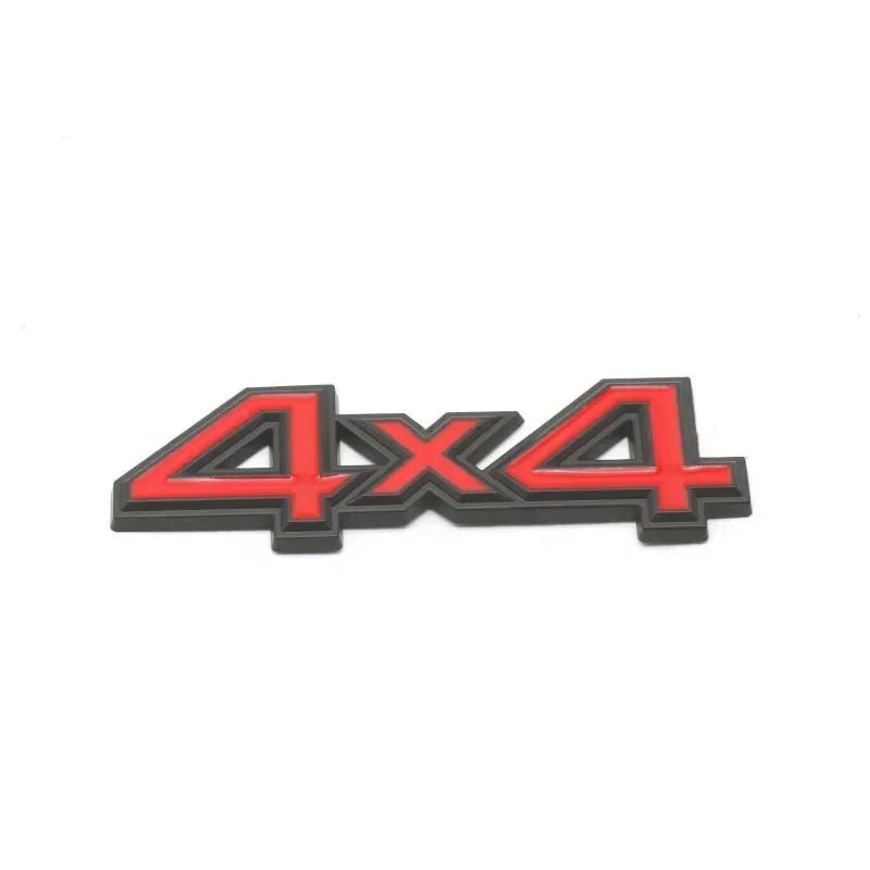 

1Pc 3D Metal Black Silver Red Logo 4X4 Emblem Car Fender Badge Trunk Decal For 4X4 Sticker Auto Accessories