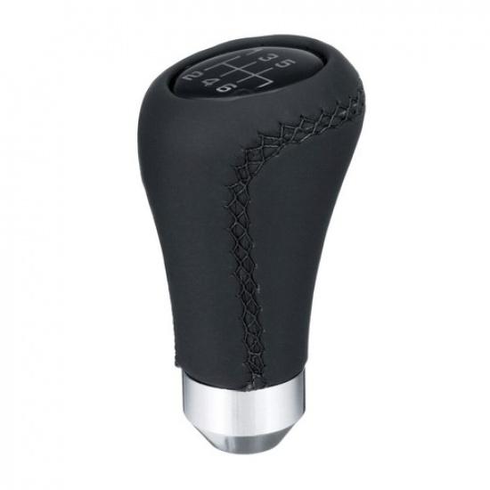 6 Speed Car Gear Stick Shift Knob Shifter Lever Leather Black Universal Manual