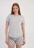 Women's Pajama Shorts Short Sleeve Vienetta Cotton L Loose Nice For Summer