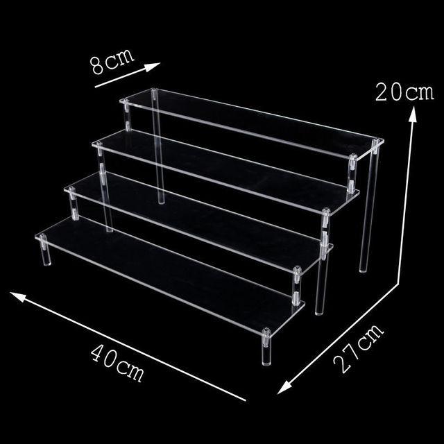 Clear 1-6 Tier Acrylic Display Stand for Funko Figures, Cupcake, Cosmetics, Perfume,Blind Box Display Riser Rack Dessert Shelf