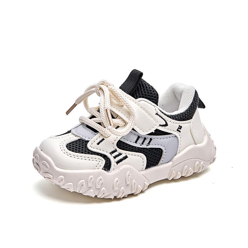 2025 autumn new mesh breathable children's sports shoes boys and girls baby sports shoes breathable dad shoes tide