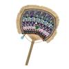 Zhuang Brocade Bamboo Fan Material Kit - Intangible Cultural Heritage Round Fan for Kindergarten