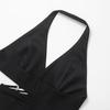 2025 Spring Women's Fashion Halter Neck Top - European & American Versatile Style