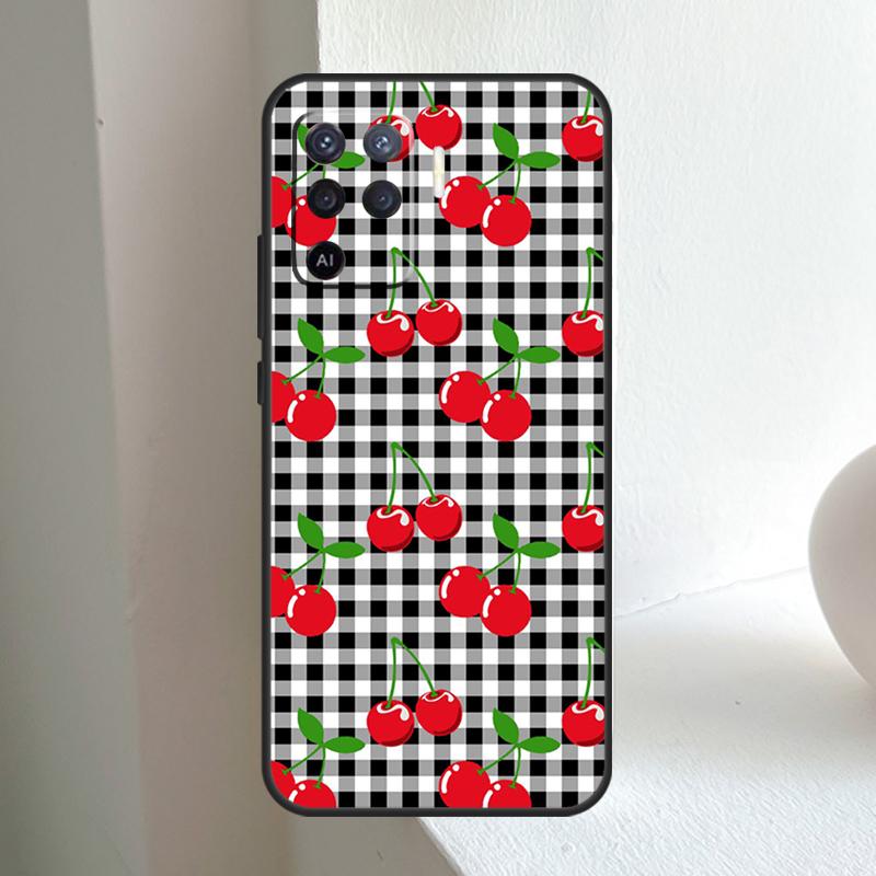 Food Fruit Red Cherry For OPPO A78 A98 A18 A38 A58 A5 A6 Pro A15 A17 A57 A16 A76 A96 A54 A74 A94 A40 A60 A80 Case