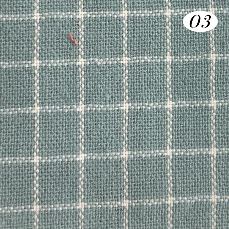 100x140cm Cotton Yarn Dyed Fabric Soft Breathable Wash Cloth Plaid Fabric For Diy Sewing Dress Bedding Home Textile Material