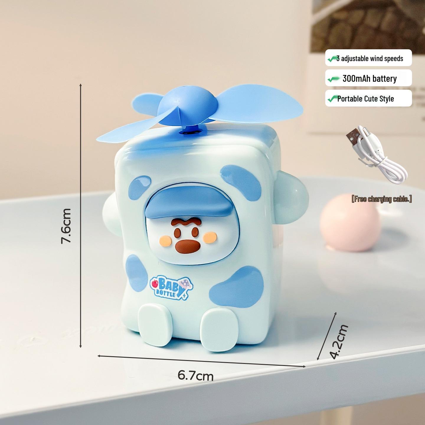 

Cheeky Cartoon Handheld Mini Fan - Safe Soft Airflow, Portable Summer Cooling for Kids See Picture