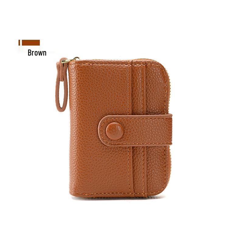 2024 Dámská korejská akordeonová peněženka na karty a peněženka na zip - Velkokapacitní peněženka na mince s mnoha přihrádkami na karty