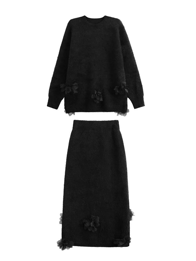 Xitao Flower V-neck Loose Fitting Dress Set GMM1272