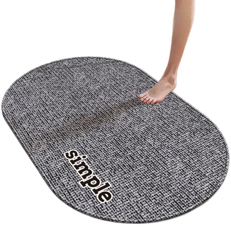 Nordic Style Diatomaceous Earth Bathroom Mat: Wear-Resistant, Dirt-Resistant, Water-Absorbent, Non-Slip.