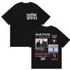 Rapper NATOS WAOR Tour 2025 Merch Graphic T Shirts Unisex Street Punk Hip Hop Short Sleeve Tshirt Unisex Retro Style Clothing Tees