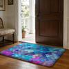 Fish Scales Pattern Floor Mat Soft Flannel Absorbent Mat Non-Slip Rug Home Bedroom Bathroom