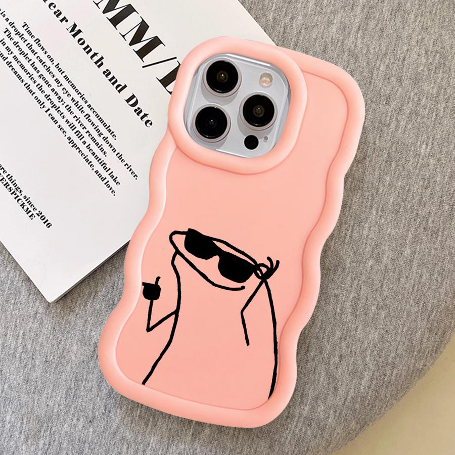 Line People Case for iPhone 8 14 XR 15 Plus 11 13 12 17 Air 16 Pro Max Soft Phone Cover