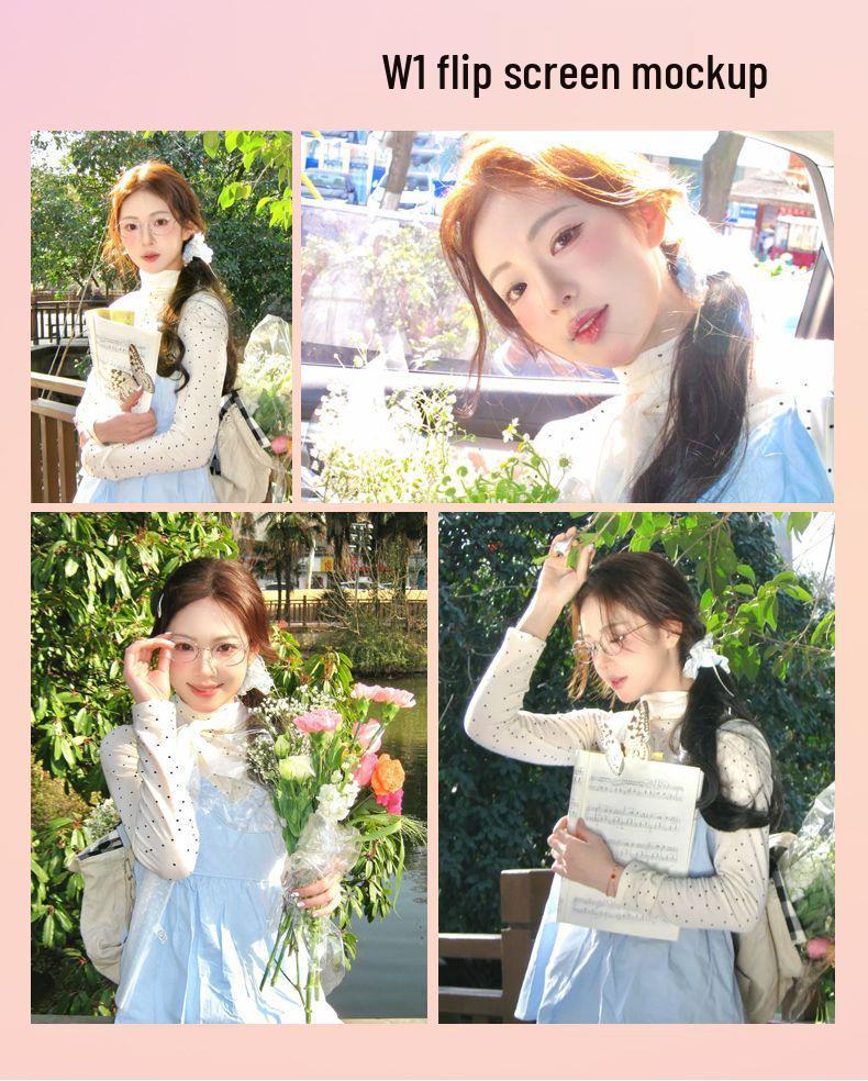 2025 Retro Flip Screen Mirrorless Vlog Camera: Entry-Level High-Definition Portable Beauty Camera for Women