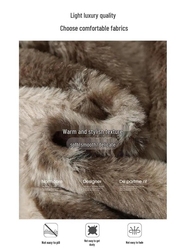 Men's Winter Lapel Jacket with Lambswool Fur Collar & Nano Mink Velvet - Thickened Warm Cotton