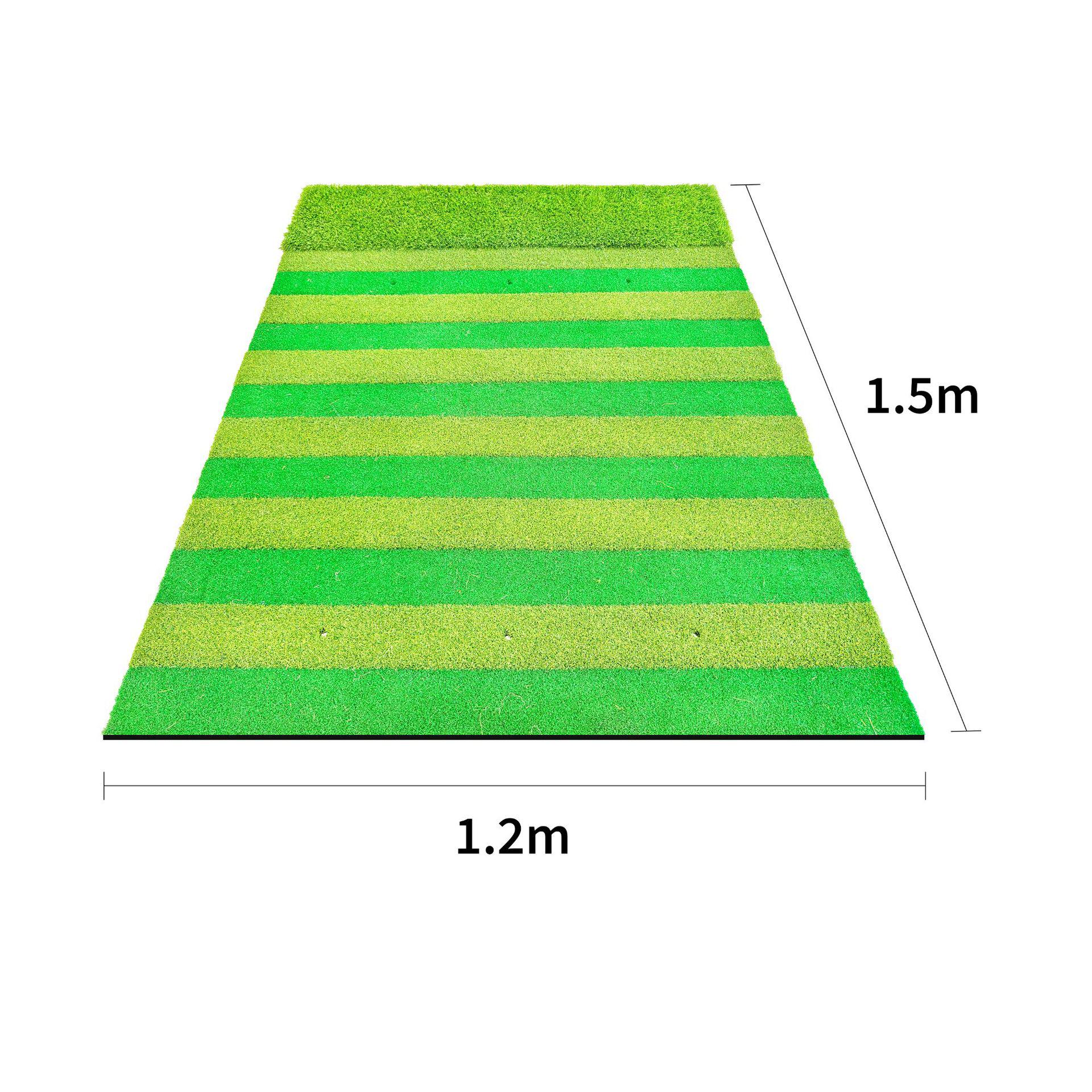 SEEKFUNS Golf Swing Practice Mat with Long and Short Grass 120*150cm (Bottom EVA 5mm)