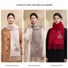 Hengyuanxiang Women's 100% Wool Embroidered Scarf & Shawl Gift Set