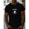 European Size Men's i'm Fine Pattern Summer Casual Crew Neck Short T-Shirt