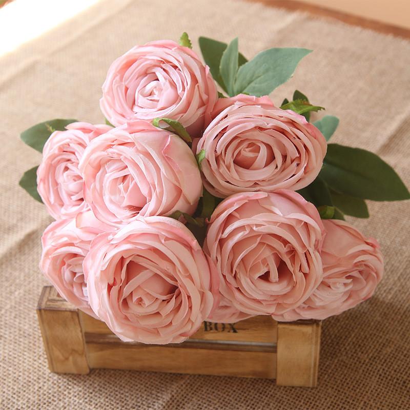 Rose Wall Decor Artificial Flowers For Wedding Home Photography With Silk Material