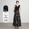 New Chinese Style Bamboo Print Loose Culottes