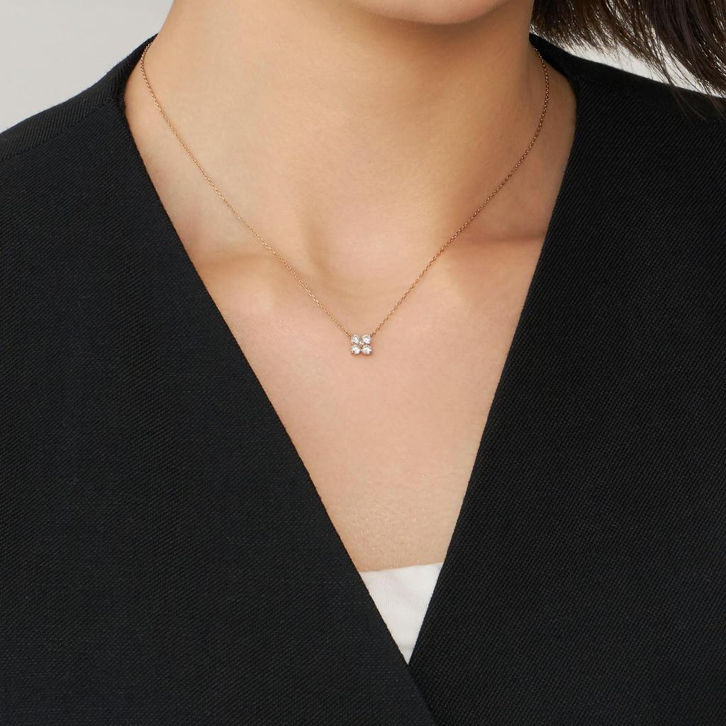 Necklace K18 Pink Gold Diamond Corolla AGAN629945DI [Vendome Aoyama] [Official]