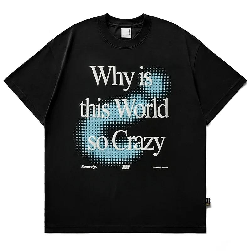 WoCotton Loose Fitting T-Shirt Short Sleeve White Shirt Luxury Brand Streetwear Summer Oversized T Shirt Graphic