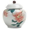 Creative Painted Flower Fish Porcelain Storage Jar Portable Sealed Tea Canister Candy Food Storage Container Decorative Jar Home