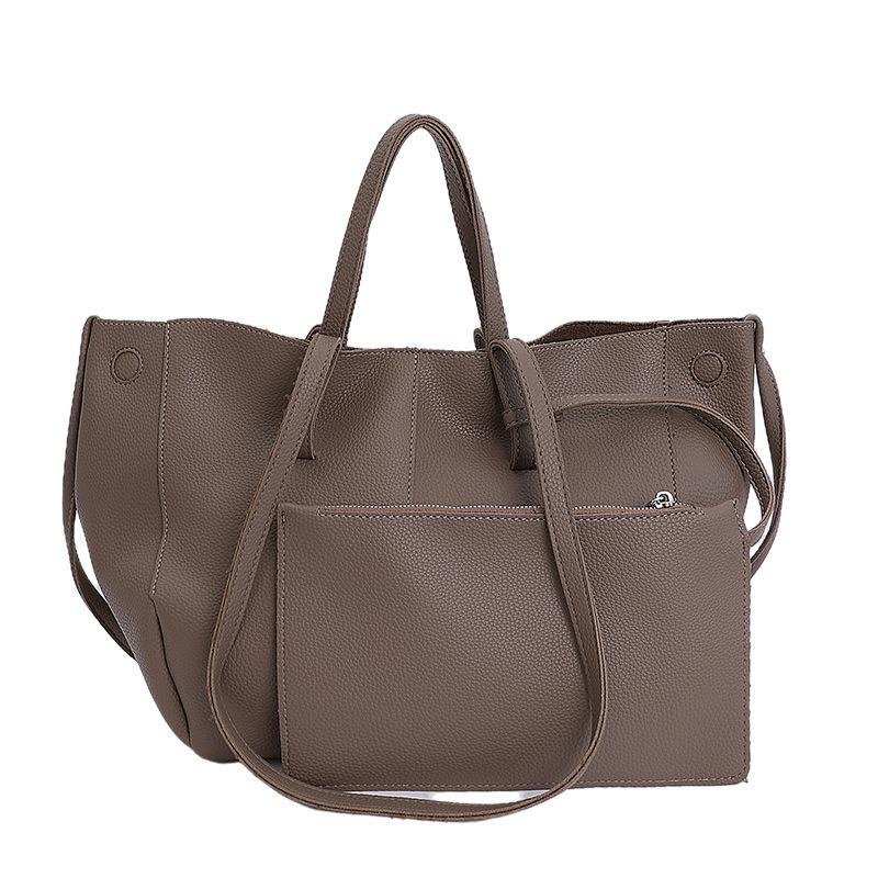 Large-capacity Tote Mother and Child Bag Autumn and Winter New Vegetable Basket Single Shoulder Crossbody Maillard Women's Bag Niche Design
