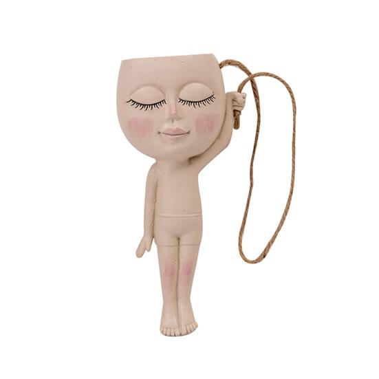 Blombehållare Kruka Gymnastik Dockdesign Nordisk stil med hängande repplanterare Kreativ suckulent blomkruka Hemförsörjning