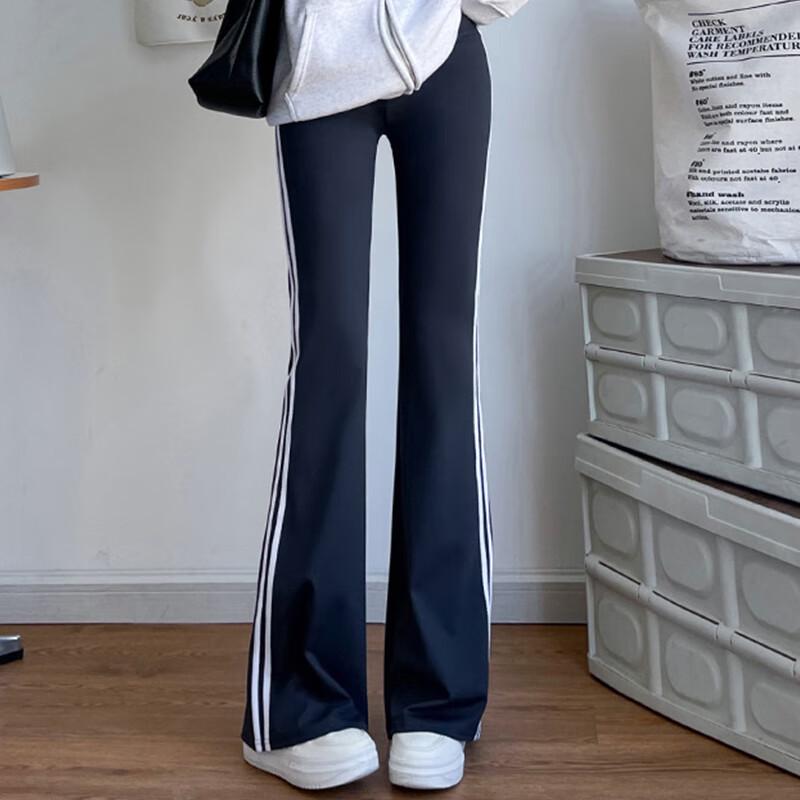 JOHLIN DREAM Women s High-Waist Flare Shark Pants L