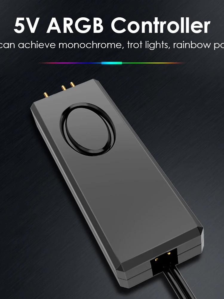 SATA Pin Power Supply 5V ARGB Controller for Chassis Fan LED Strip Water Cooler  Light Controller Adapter for PC Fan CPU Cooler