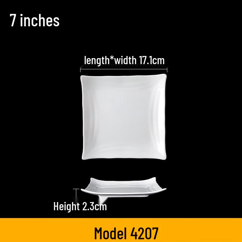 

10-Pack Square Melamine Dinner Plates