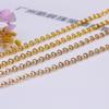 14k Gold-Filled Double-Strand Round Copper Chain for DIY Bracelet and Necklace Jewelry.