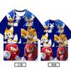 Sonic The Hedgehog Collaboration Short Sleeve Children's Crew Neck Summer Quick-Dry Trendy Versatile Nakrustars