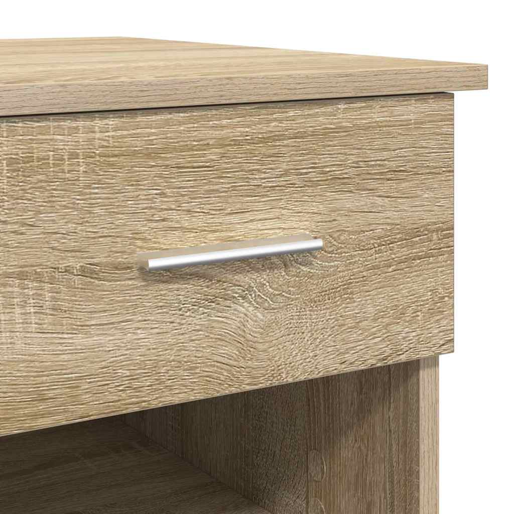 Desk in Sonoma Oak Finish 90 x 49 x 75 cm Engineered Wood