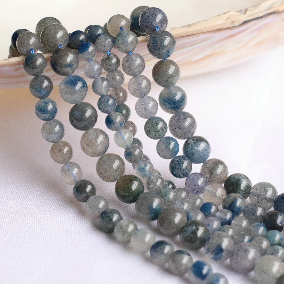Blue Strawberry Semi-Precious Crystal Beads – 6-10mm Round for Handmade DIY Jewelry 6mm strand
