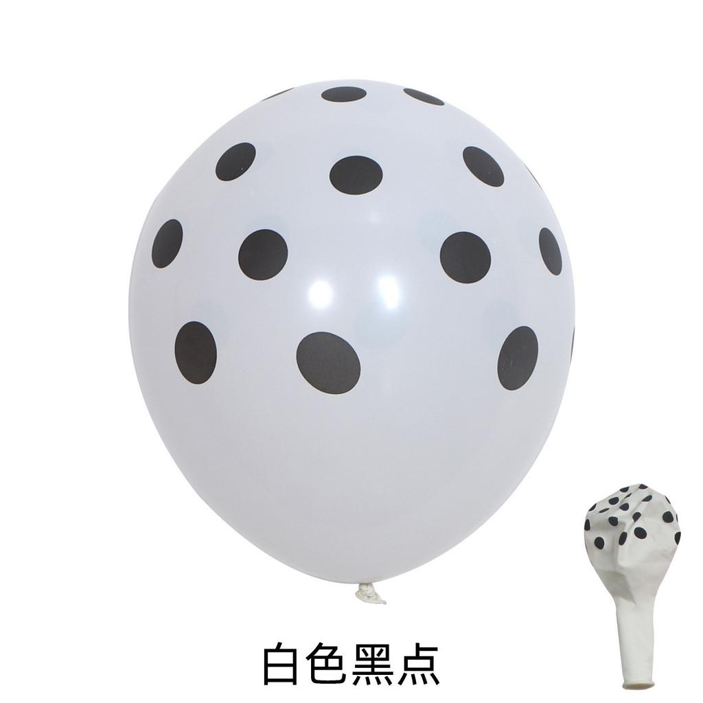 12-Inch Thickened Polka Dot Latex Balloon, Wedding Room Arrangement Birthday Party Shape Decoration Round Candy Color Balloon