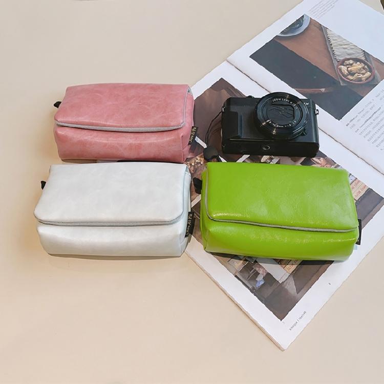 PU Camera Storage Bag for ZV 1F Users and More Digital Camera Vlog Camera with Convenient Compartments